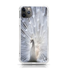 White Peacock Bird Iphone 11 Pro Max 6 5 Inch Tpu Uv Print Case by Ndabl3x