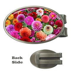 Flowers Colorful Garden Nature Money Clips (oval)  by Ndabl3x