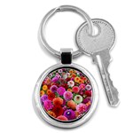 Flowers Colorful Garden Nature Key Chain (Round) Front