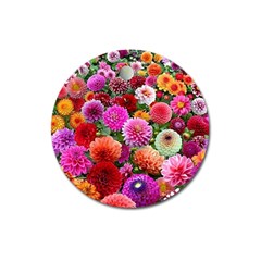 Flowers Colorful Garden Nature Magnet 3  (round) by Ndabl3x