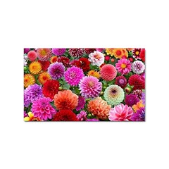 Flowers Colorful Garden Nature Sticker Rectangular (100 Pack) by Ndabl3x