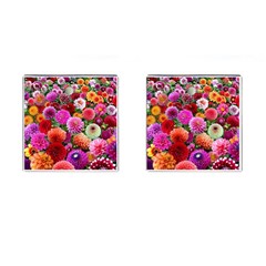 Flowers Colorful Garden Nature Cufflinks (square)