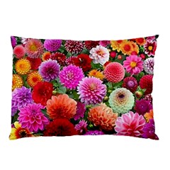 Flowers Colorful Garden Nature Pillow Case (two Sides) by Ndabl3x