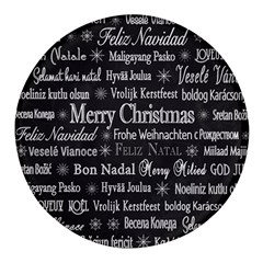 Abstract Advent Backdrop Background Card Round Glass Fridge Magnet (4 Pack) by Azkajaya