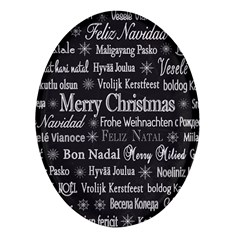 Abstract Advent Backdrop Background Card Oval Glass Fridge Magnet (4 Pack)