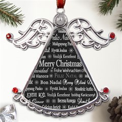 Abstract Advent Backdrop Background Card Metal Angel With Crystal Ornament