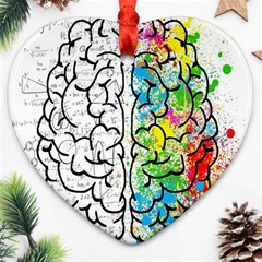 Brain Mind Psychology Idea Drawing Short Overalls Ornament (heart)