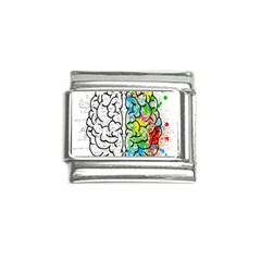 Brain Mind Psychology Idea Drawing Short Overalls Italian Charm (9mm)