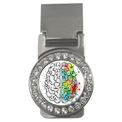 Brain Mind Psychology Idea Drawing Short Overalls Money Clips (cz)  by Azkajaya