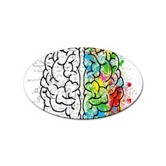 Brain Mind Psychology Idea Drawing Short Overalls Sticker (oval)