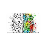 Brain Mind Psychology Idea Drawing Short Overalls Magnet (Name Card) Front