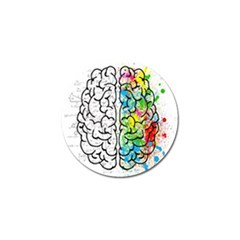 Brain Mind Psychology Idea Drawing Short Overalls Golf Ball Marker by Azkajaya