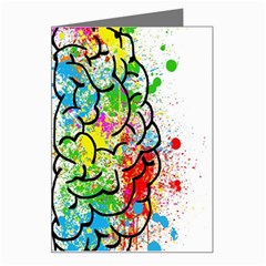 Brain Mind Psychology Idea Drawing Short Overalls Greeting Card by Azkajaya