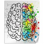 Brain Mind Psychology Idea Drawing Short Overalls Canvas 16  x 20  15.75 x19.29  Canvas - 1