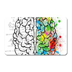 Brain Mind Psychology Idea Drawing Short Overalls Magnet (rectangular) by Azkajaya