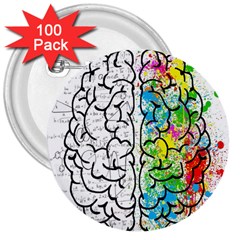 Brain Mind Psychology Idea Drawing Short Overalls 3  Buttons (100 Pack)  by Azkajaya