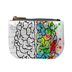 Brain Mind Psychology Idea Drawing Short Overalls Mini Coin Purse by Azkajaya