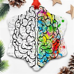 Brain Mind Psychology Idea Drawing Short Overalls Ornament (snowflake)