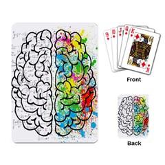 Brain Mind Psychology Idea Drawing Short Overalls Playing Cards Single Design (rectangle) by Azkajaya