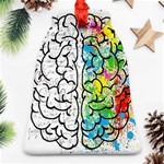 Brain Mind Psychology Idea Drawing Short Overalls Bell Ornament (Two Sides) Front