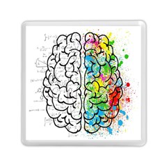 Brain Mind Psychology Idea Drawing Short Overalls Memory Card Reader (square)