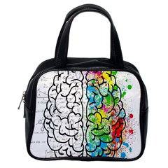 Brain Mind Psychology Idea Drawing Short Overalls Classic Handbag (one Side) by Azkajaya