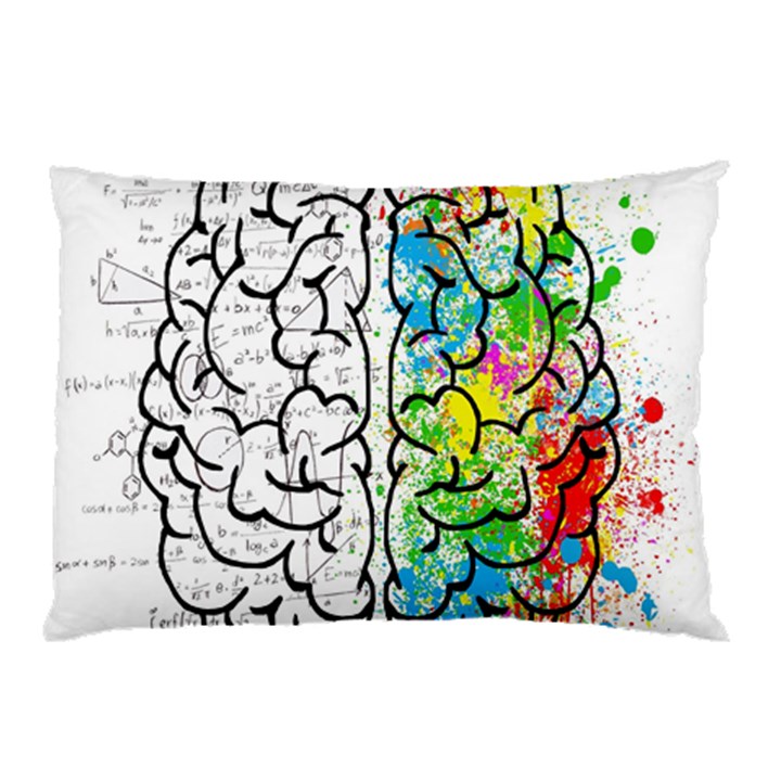 Brain Mind Psychology Idea Drawing Short Overalls Pillow Case (Two Sides)