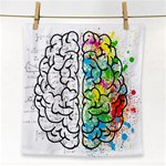 Brain Mind Psychology Idea Drawing Short Overalls Face Towel Front