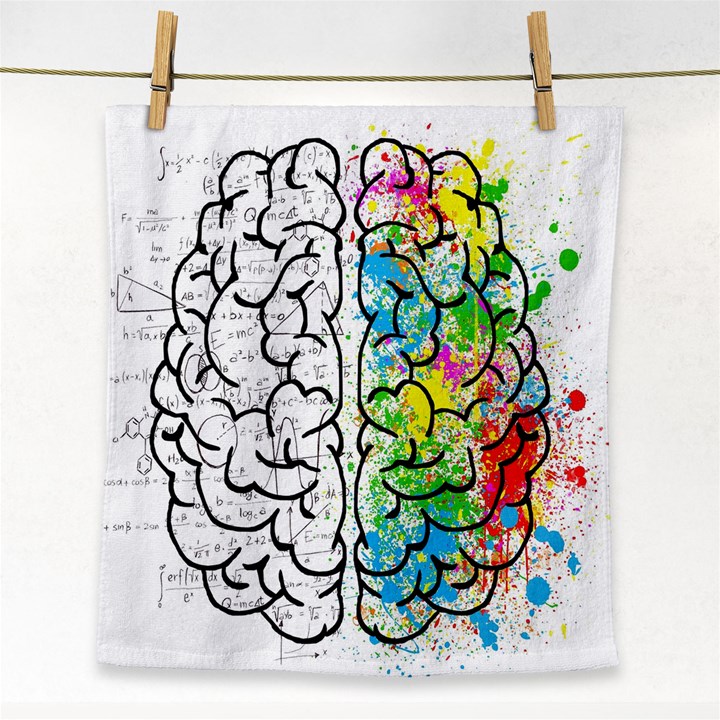 Brain Mind Psychology Idea Drawing Short Overalls Face Towel