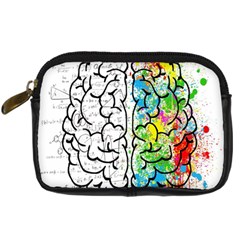 Brain Mind Psychology Idea Drawing Short Overalls Digital Camera Leather Case by Azkajaya