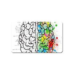 Brain Mind Psychology Idea Drawing Short Overalls Magnet (name Card) by Azkajaya