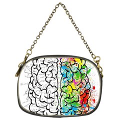 Brain Mind Psychology Idea Drawing Short Overalls Chain Purse (one Side)