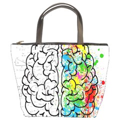 Brain Mind Psychology Idea Drawing Short Overalls Bucket Bag by Azkajaya