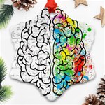 Brain Mind Psychology Idea Drawing Short Overalls Ornament (Snowflake) Front