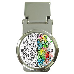 Brain Mind Psychology Idea Drawing Short Overalls Money Clip Watches