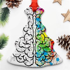 Brain Mind Psychology Idea Drawing Short Overalls Christmas Tree Ornament (two Sides) by Azkajaya