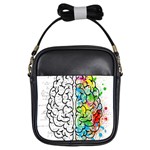 Brain Mind Psychology Idea Drawing Short Overalls Girls Sling Bag Front