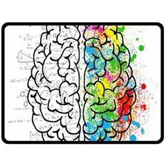 Brain Mind Psychology Idea Drawing Short Overalls Fleece Blanket (large)