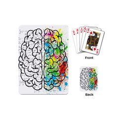 Brain Mind Psychology Idea Drawing Short Overalls Playing Cards Single Design (mini)