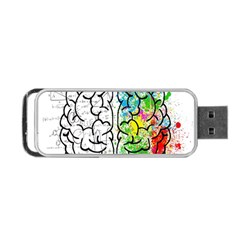 Brain Mind Psychology Idea Drawing Short Overalls Portable Usb Flash (one Side)