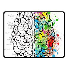 Brain Mind Psychology Idea Drawing Short Overalls Two Sides Fleece Blanket (small)