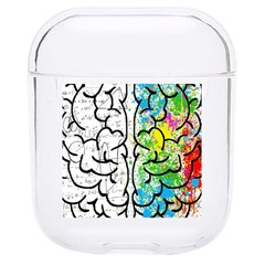 Brain Mind Psychology Idea Drawing Short Overalls Hard Pc Airpods 1/2 Case by Azkajaya