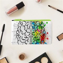 Brain Mind Psychology Idea Drawing Short Overalls Cosmetic Bag (xs) by Azkajaya