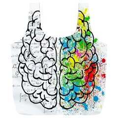 Brain Mind Psychology Idea Drawing Short Overalls Full Print Recycle Bag (xxxl) by Azkajaya