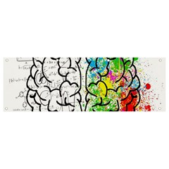 Brain Mind Psychology Idea Drawing Short Overalls Banner And Sign 9  X 3  by Azkajaya