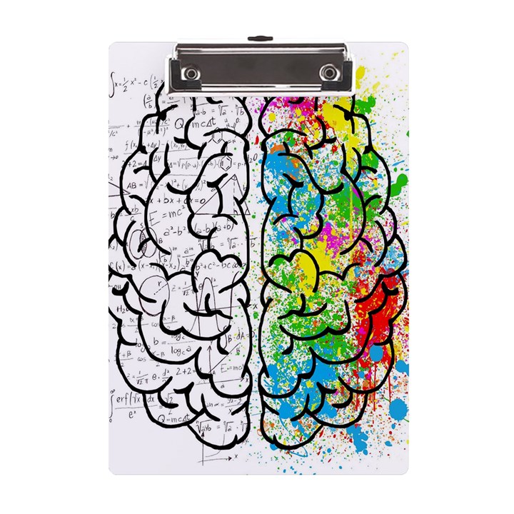 Brain Mind Psychology Idea Drawing Short Overalls A5 Acrylic Clipboard