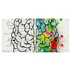 Brain Mind Psychology Idea Drawing Short Overalls Banner And Sign 4  X 2  by Azkajaya