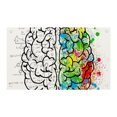 Brain Mind Psychology Idea Drawing Short Overalls Banner And Sign 5  X 3  by Azkajaya