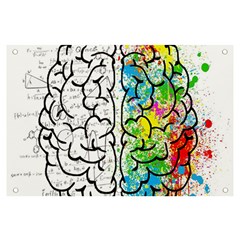 Brain Mind Psychology Idea Drawing Short Overalls Banner And Sign 6  X 4  by Azkajaya