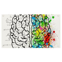 Brain Mind Psychology Idea Drawing Short Overalls Banner And Sign 7  X 4  by Azkajaya